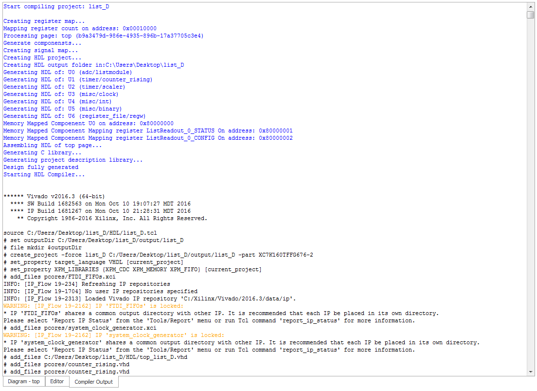 Compiler Output