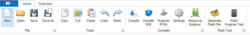 Home Toolbar