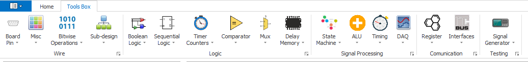 Tools Box Toolbar