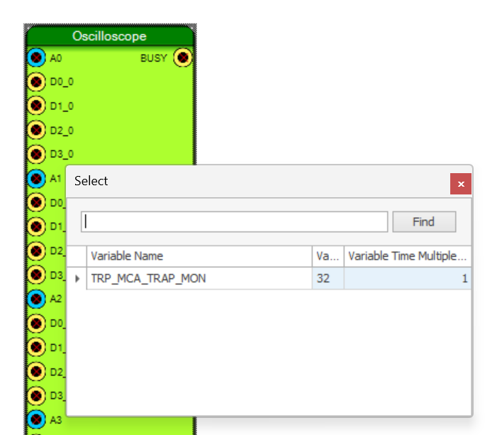 Connect pins to variables