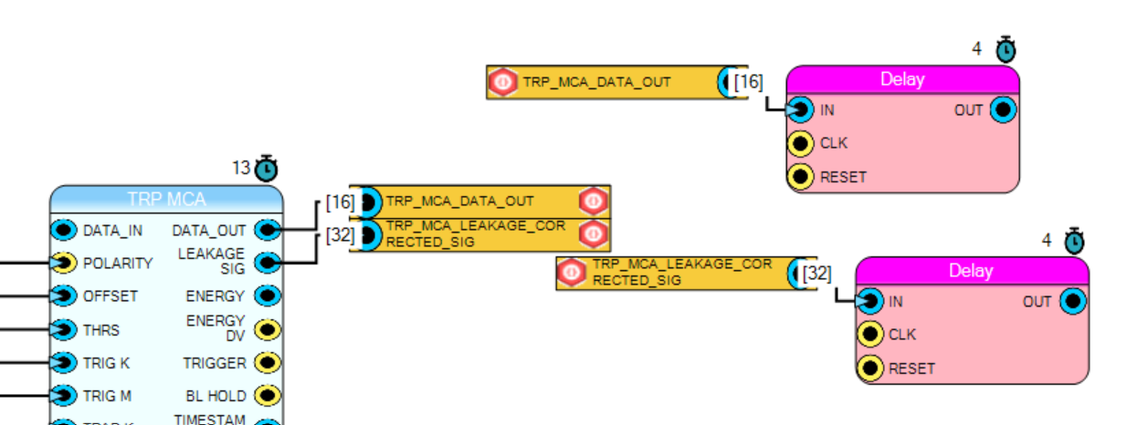 Created variables wired to the pins