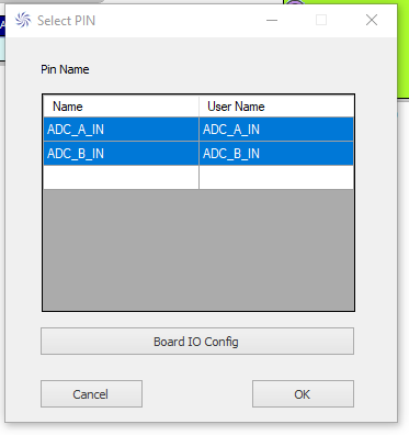 Analog Input Selection