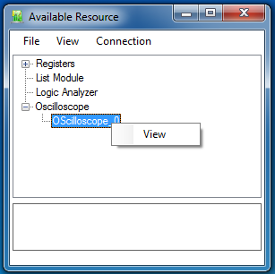 Oscilloscope View Menu