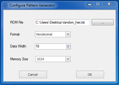 Pattern Generator Configuration