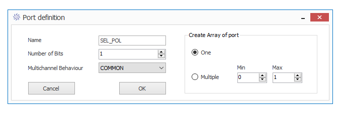 COMMON Port Configuration